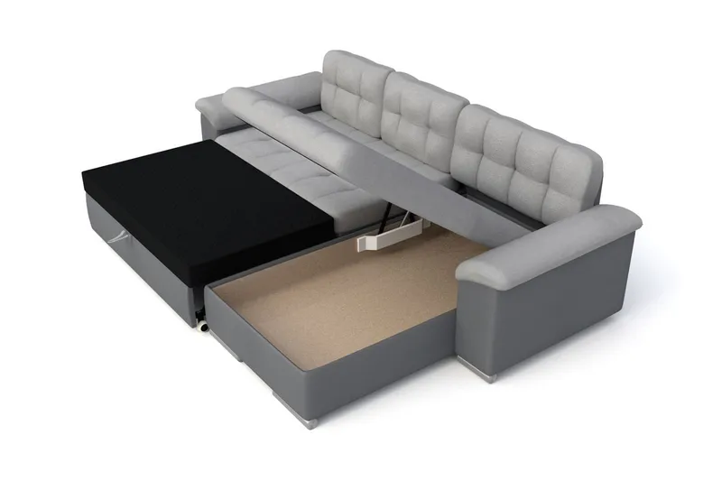 Sovesofa 3-Pers. L-formet 280x160 cm Højre - Møbler - Sofaer - Sovesofaer