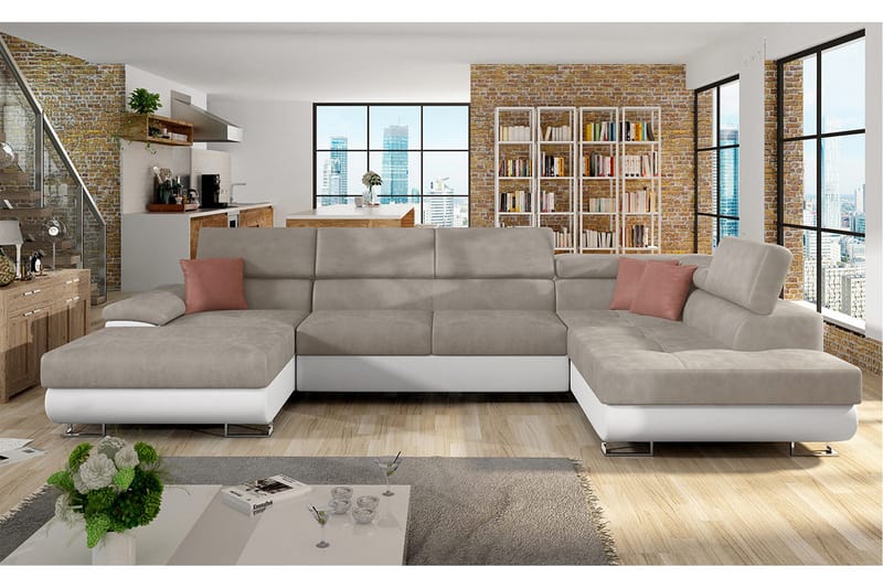 Sovesofa 4-Pers. U-formet 345x202 cm - Møbler - Sofaer - Sovesofaer