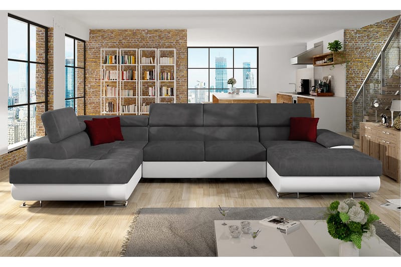 Sovesofa 4-Pers. U-formet 345x202 cm Venstre - Sovesofaer - Sovesofa chaiselong