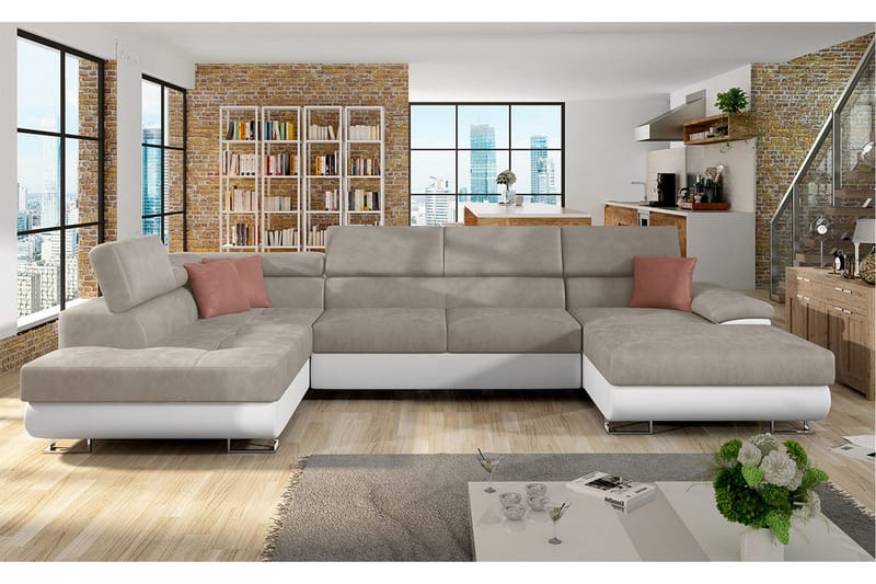 Sovesofa 4-Pers. U-formet 345x202 cm Venstre - Møbler - Sofaer - Sovesofaer