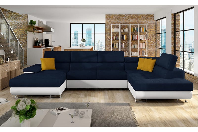 Sovesofa 4-Pers. U-formet 345x202 cm - Møbler - Sofaer - Sovesofaer