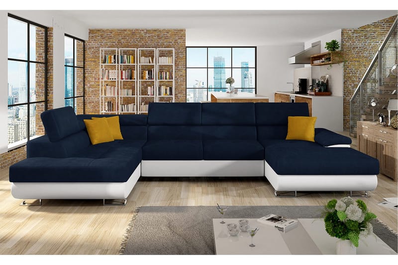Sovesofa 4-Pers. U-formet 345x202 cm Venstre - Møbler - Sofaer - Sovesofaer