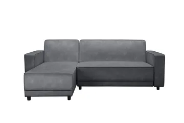 Sovesofa Allie Antracit, Velour, 82x229x154 cm