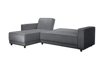 Sovesofa Allie Antracit, Velour, 82x229x154 cm - Antracit, Velour, 82x229x154 cm - Møbler - Sofaer - Sovesofaer
