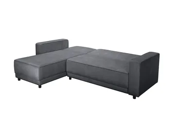 Sovesofa Allie Antracit, Velour, 82x229x154 cm - Antracit, Velour, 82x229x154 cm - Møbler - Sofaer - Sovesofaer