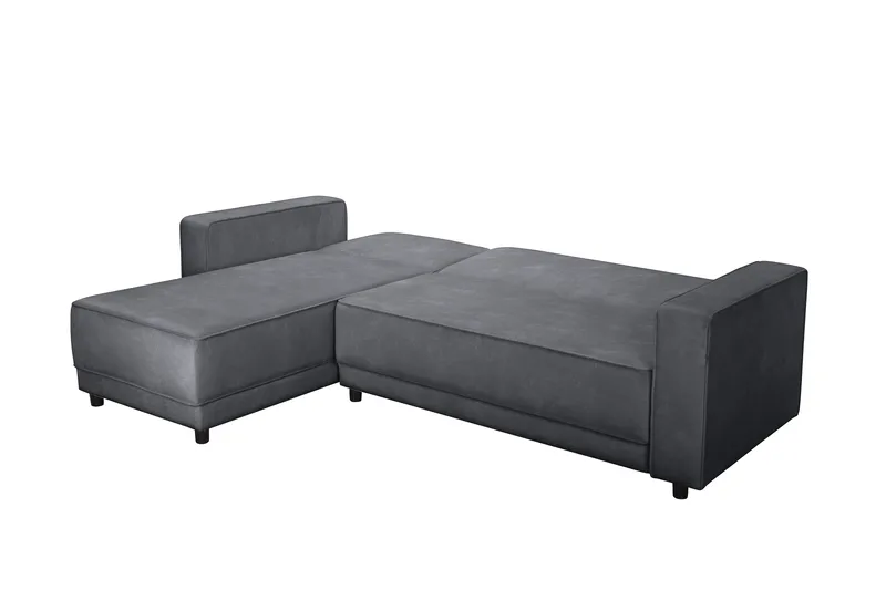 Sovesofa Allie Antracit, Velour, 82x229x154 cm - Antracit, Velour, 82x229x154 cm - Møbler - Sofaer - Sovesofaer