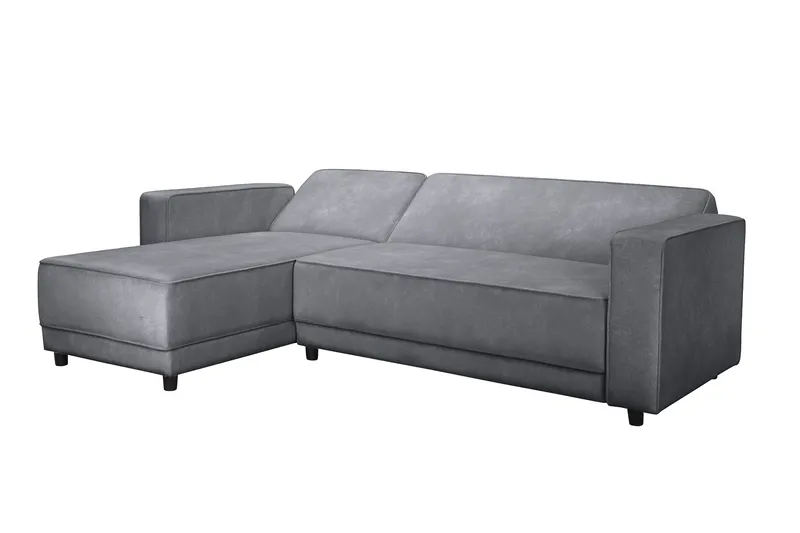 Sovesofa Allie Antracit, Velour, 82x229x154 cm - Antracit, Velour, 82x229x154 cm - Møbler - Sofaer - Sovesofaer