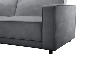 Sovesofa Allie Antracit, Velour, 82x229x154 cm - Antracit, Velour, 82x229x154 cm - Møbler - Sofaer - Sovesofaer