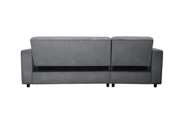 Sovesofa Allie Antracit, Velour, 82x229x154 cm - Antracit, Velour, 82x229x154 cm - Møbler - Sofaer - Sovesofaer