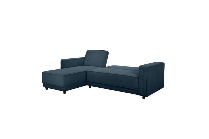 Sovesofa Allie Blå, Cordoroy, 82x229x154 cm - Blå, Cordoroy, 82x229x154 cm - Møbler - Sofaer - Sovesofaer