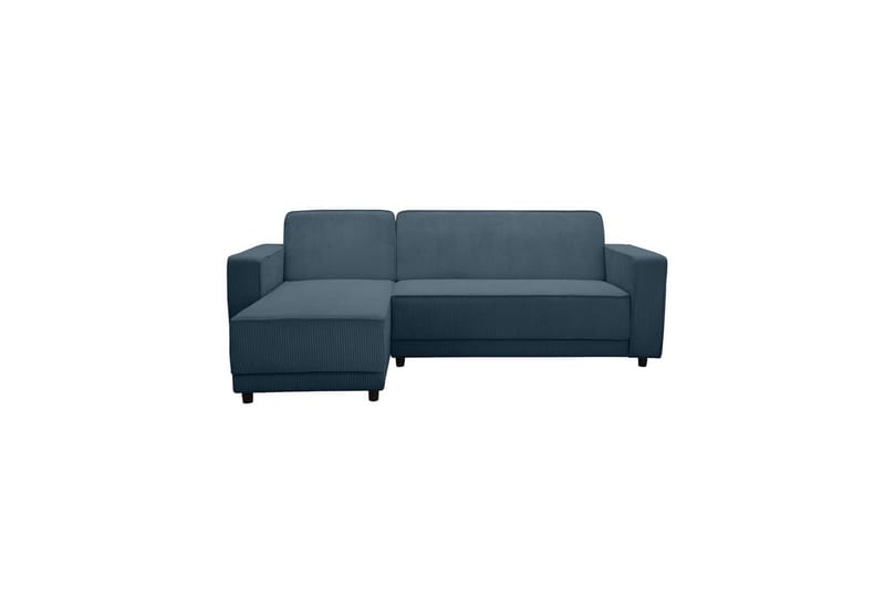Sovesofa Allie Blå, Cordoroy, 82x229x154 cm - Blå, Cordoroy, 82x229x154 cm - Møbler - Sofaer - Sovesofaer