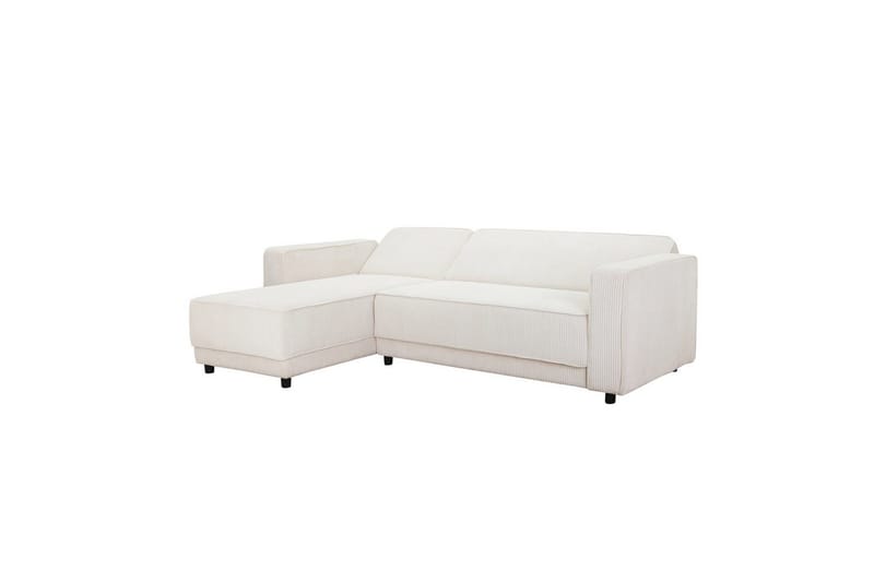 Sovesofa Allie Creme, Cordoroy, 82x229x154 cm - Creme, Cordoroy, 82x229x154 cm - Møbler - Sofaer - Sovesofaer