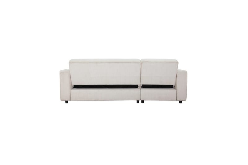 Sovesofa Allie Creme, Cordoroy, 82x229x154 cm - Creme, Cordoroy, 82x229x154 cm - Møbler - Sofaer - Sovesofaer