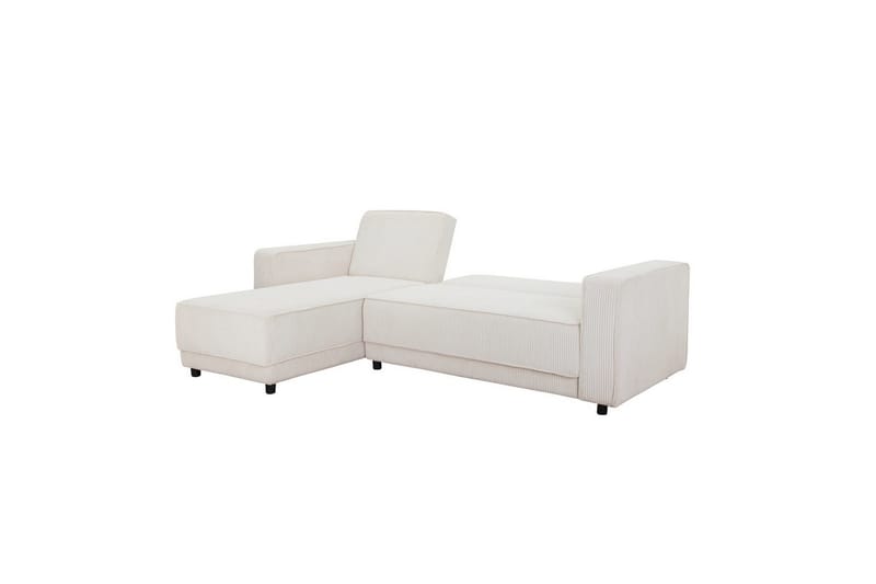 Sovesofa Allie Creme, Cordoroy, 82x229x154 cm - Creme, Cordoroy, 82x229x154 cm - Møbler - Sofaer - Sovesofaer