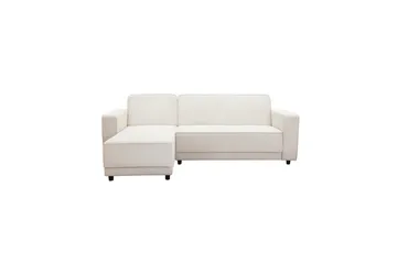 Sovesofa Allie Creme, Cordoroy, 82x229x154 cm - Creme, Cordoroy, 82x229x154 cm - Møbler - Sofaer - Sovesofaer