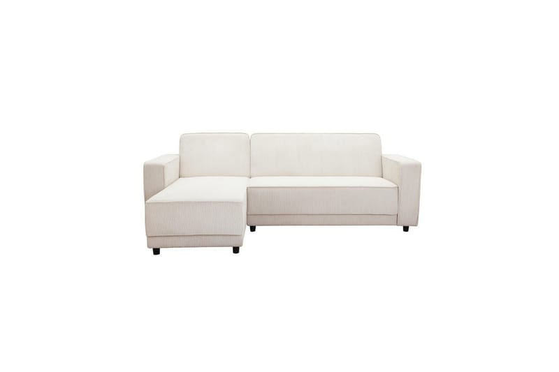Sovesofa Allie Creme, Cordoroy, 82x229x154 cm - Creme, Cordoroy, 82x229x154 cm - Møbler - Sofaer - Sovesofaer