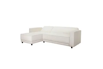 Sovesofa Allie Creme, Velour, 82x229x154 cm - Creme, Velour, 82x229x154 cm - Møbler - Sofaer - Sovesofaer
