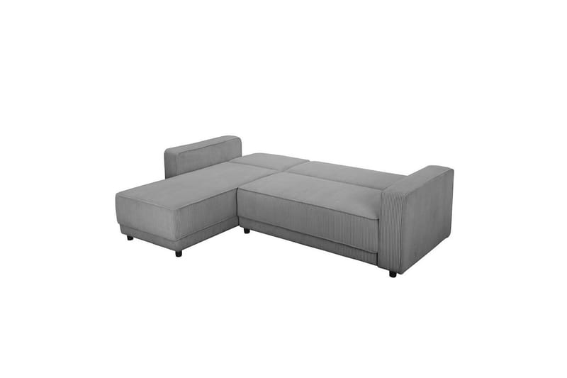 Sovesofa Allie Grå, Cordoroy, 82x229x154 cm - Grå, Cordoroy, 82x229x154 cm - Møbler - Sofaer - Sovesofaer