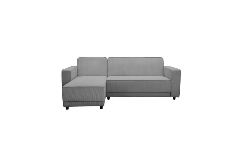 Sovesofa Allie Grå, Cordoroy, 82x229x154 cm - Grå, Cordoroy, 82x229x154 cm - Møbler - Sofaer - Sovesofaer