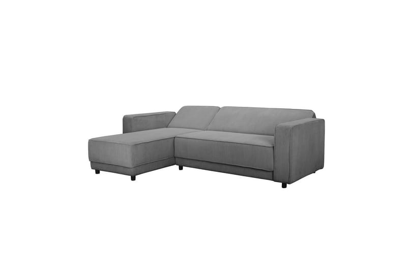 Sovesofa Allie Grå, Cordoroy, 82x229x154 cm - Grå, Cordoroy, 82x229x154 cm - Møbler - Sofaer - Sovesofaer