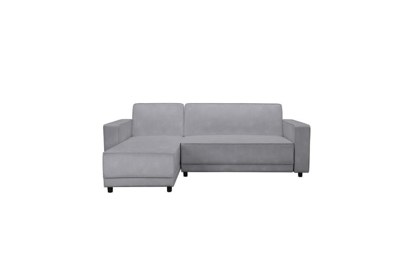 Sovesofa Allie Lys Grå, Velour, 82x229x154 cm - Lys Grå, Velour, 82x229x154 cm - Møbler - Sofaer - Sovesofaer