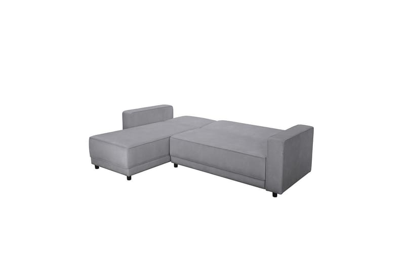 Sovesofa Allie Lys Grå, Velour, 82x229x154 cm - Lys Grå, Velour, 82x229x154 cm - Møbler - Sofaer - Sovesofaer