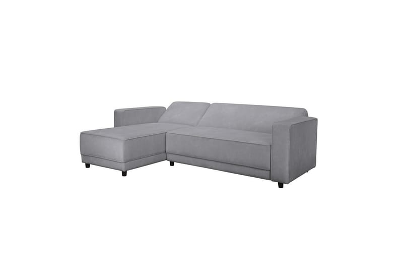Sovesofa Allie Lys Grå, Velour, 82x229x154 cm - Lys Grå, Velour, 82x229x154 cm - Møbler - Sofaer - Sovesofaer