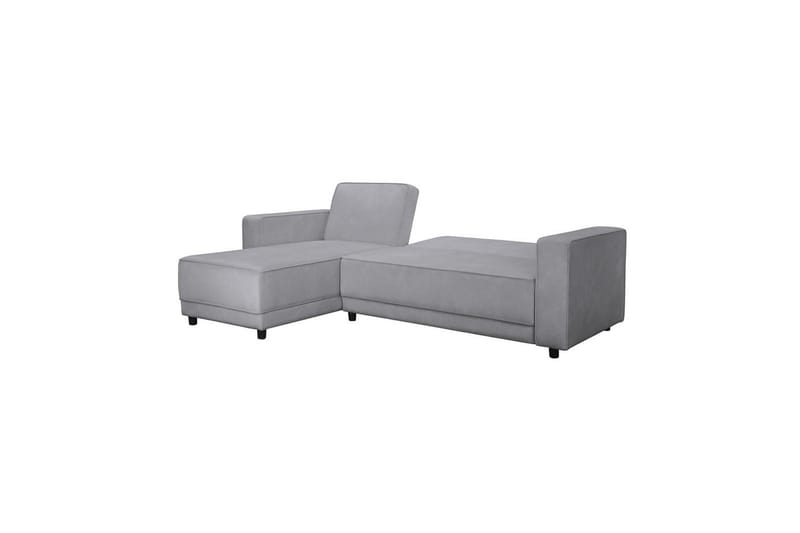 Sovesofa Allie Lys Grå, Velour, 82x229x154 cm - Lys Grå, Velour, 82x229x154 cm - Møbler - Sofaer - Sovesofaer