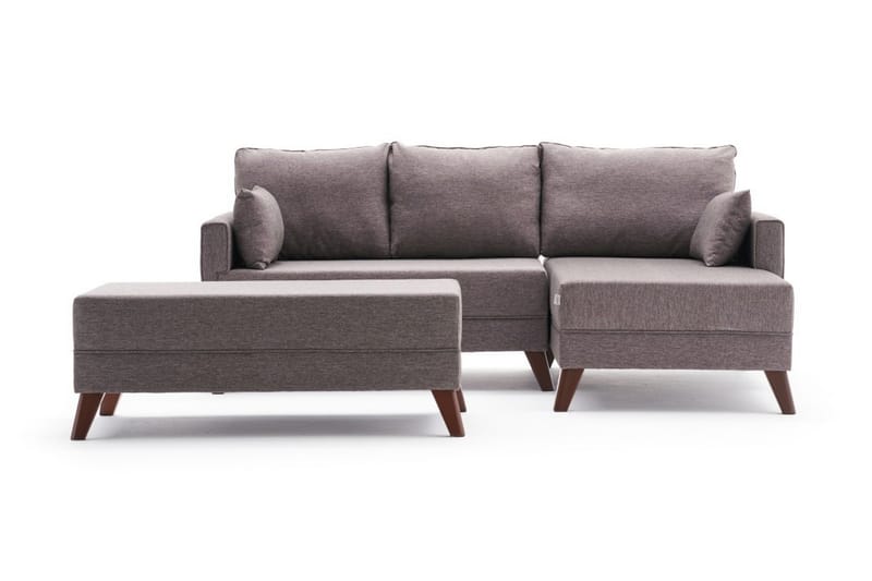 Antigua Mini Sovesofa med Chaiselong Højre - Brun - Sovesofaer - Sovesofa chaiselong