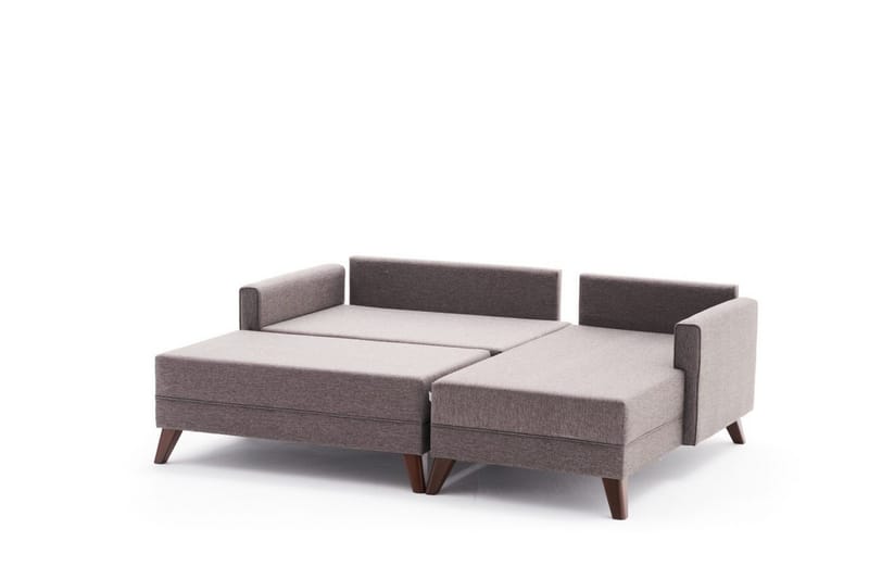 Antigua Mini Sovesofa med Chaiselong Højre - Brun - Møbler - Sofaer - Sovesofaer - Sovesofa chaiselong
