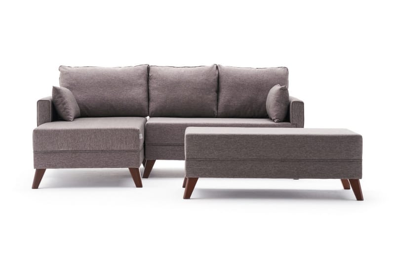 Antigua Mini Sovesofa med Chaiselong Venstre - Brun - Sovesofaer - Sovesofa chaiselong