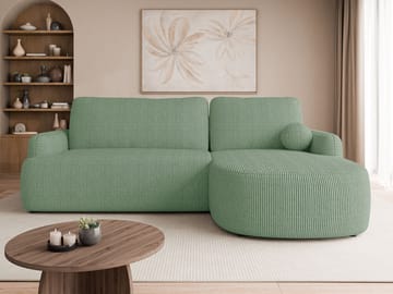 Branrel 3-personers sofa med chaiselong - mint - Møbler - Sofaer - Sovesofaer - Sovesofa chaiselong