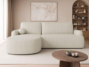 Branrel 3-personers sofa med chaiselong - beige - Møbler - Sofaer - Sovesofaer - Sovesofa chaiselong