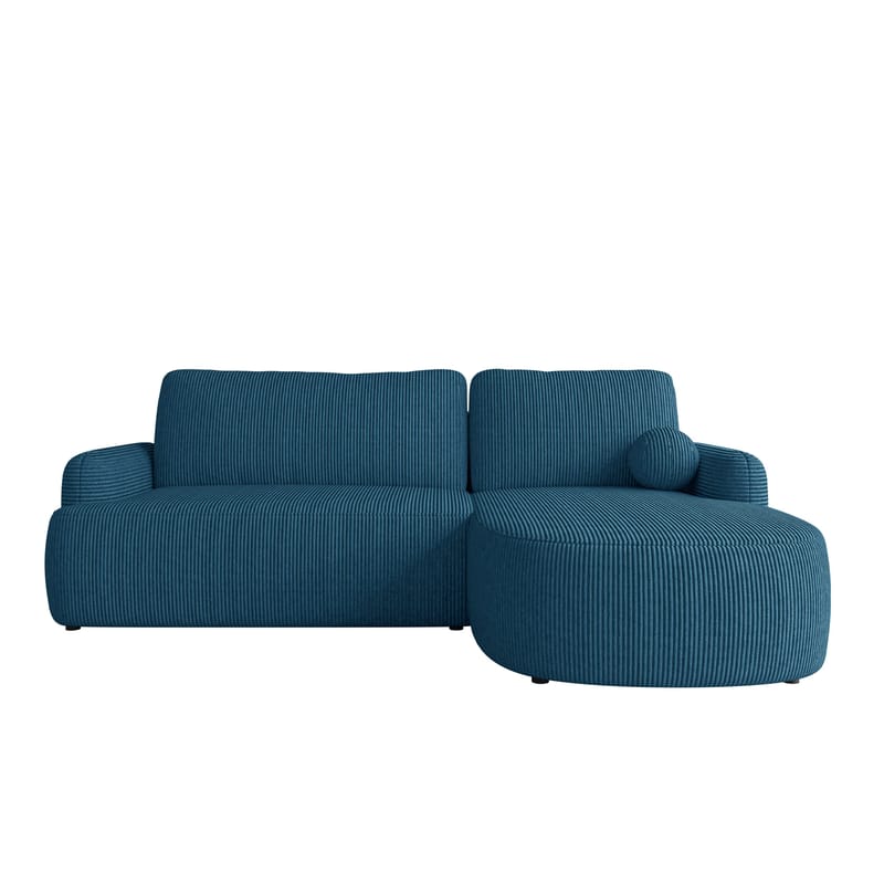 Branrel 3-personers sofa med chaiselong, blå