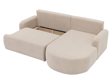 Branrel 3-personers sofa med chaiselong - beige - Møbler - Sofaer - Sovesofaer - Sovesofa chaiselong