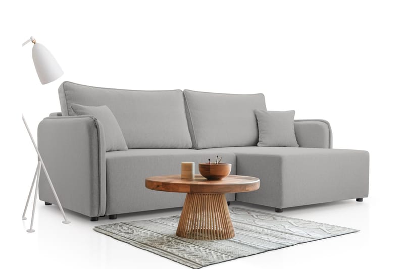 Chandru Sovesofa med Chaiselong 3-personers - Grå - Møbler - Sofaer - Sovesofaer - Sovesofa chaiselong
