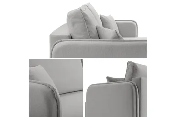 Chandru Sovesofa med Chaiselong 3-personers - Sort - Møbler - Sofaer - Sovesofaer - Sovesofa chaiselong