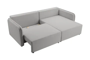 Chandru Sovesofa med Chaiselong 3-personers - Sort - Møbler - Sofaer - Sovesofaer - Sovesofa chaiselong