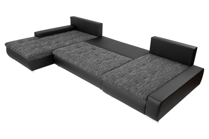 Cillo Sovesofa Dobbelt Chaiselong 4-Pers. 340x140 cm U-forme - Grå - Møbler - Sofaer - Sovesofaer - Sovesofa chaiselong