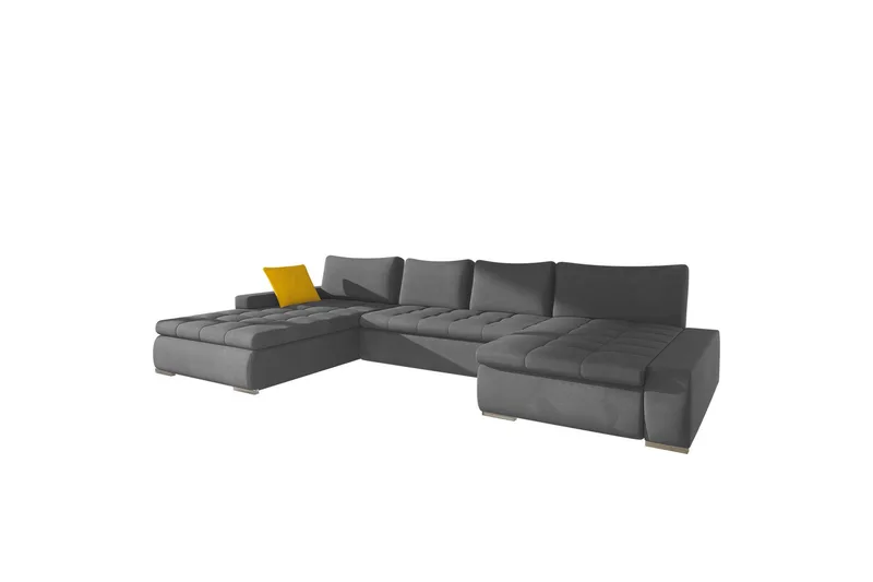 Cillo Sovesofa Dobbelt Chaiselong 4-Pers. 340x140 cm U-forme, Grå