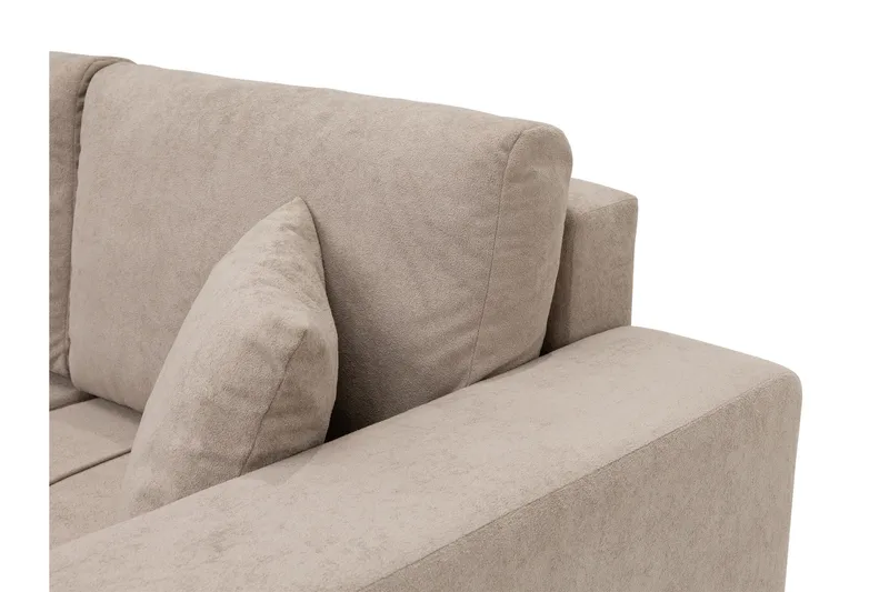 Flo Sovesofa med Dobbelt Chaiselong 4-personers i Plys - Hvid - Møbler - Sofaer - Sovesofaer - Sovesofa chaiselong