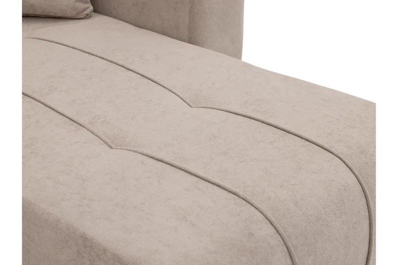 Flo Sovesofa med Dobbelt Chaiselong 4-personers i Plys - Hvid - Møbler - Sofaer - Sovesofaer - Sovesofa chaiselong