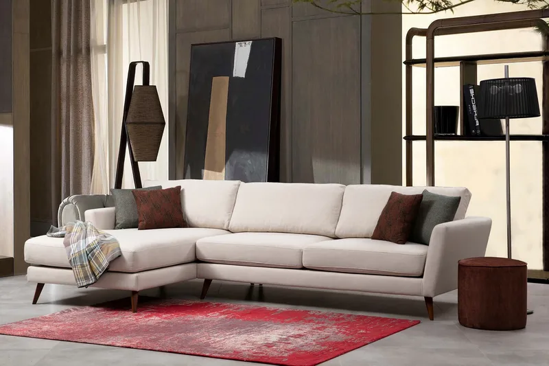 Gajanejos Chaiselongsofa - Beige - Møbler - Sofaer - Sofa med chaiselong