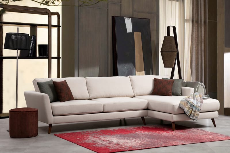 Gajanejos Chaiselongsovesofa - Beige - Sovesofaer - Sovesofa chaiselong