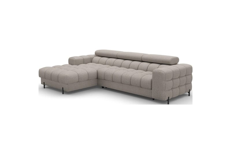 Hjørnesofa Eltap Felro 285x181x93 cm - Royal 20, Beige, Venstre - Møbler - Sofaer - Sovesofaer - Sovesofa chaiselong