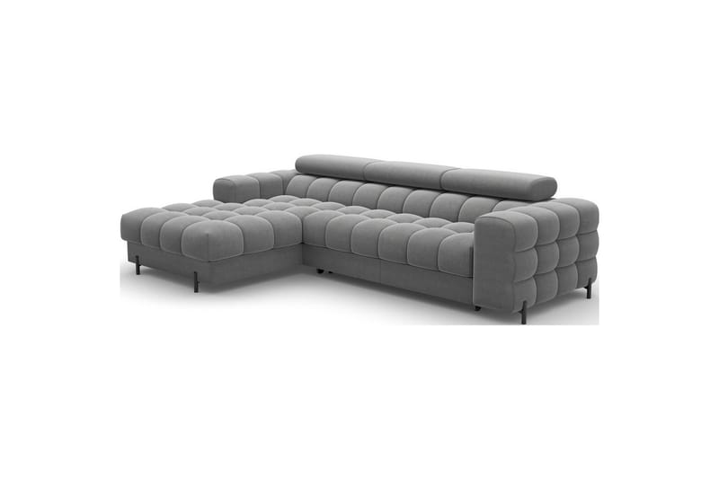 Hjørnesofa Eltap Felro 285x181x93 cm - Sola 06, Mørkegrå, Venstre - Møbler - Sofaer - Sovesofaer - Sovesofa chaiselong