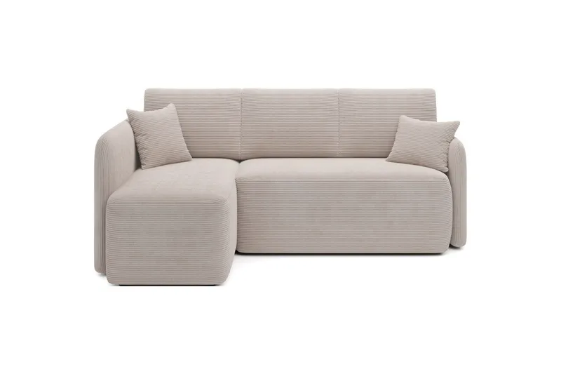 Hjørnesofa Eltap Hadson 206x150x89 cm, Jarell 18, Lys Beige, Venstre