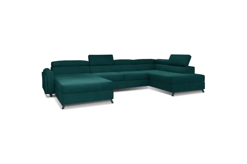 Hjørnesofa Eltap Josette 360x200x92 cm, Mat Velvet 75, Grøn, Højre