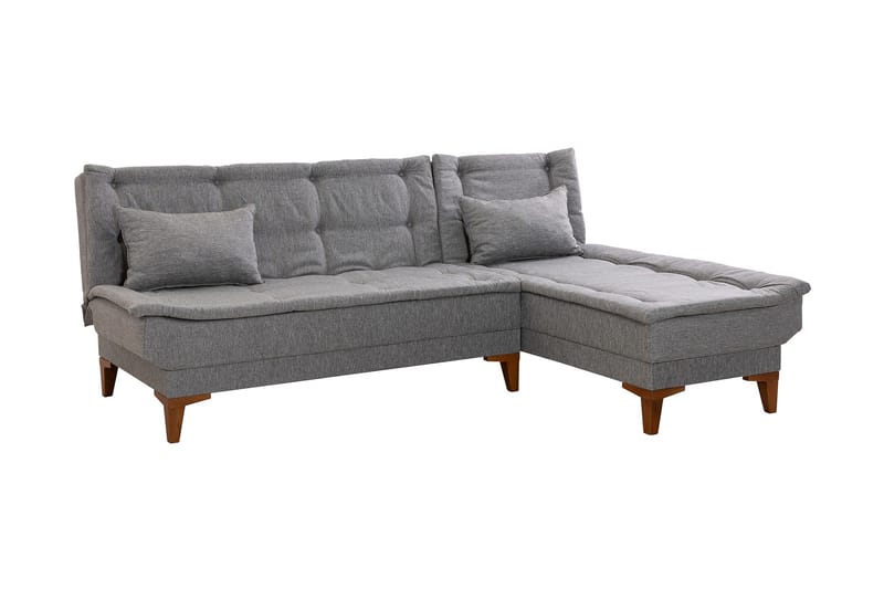 Hunterville Sovesofa m. Chaiselong 4-Pers. 107x205 - Grå - Sovesofaer - Sovesofa chaiselong