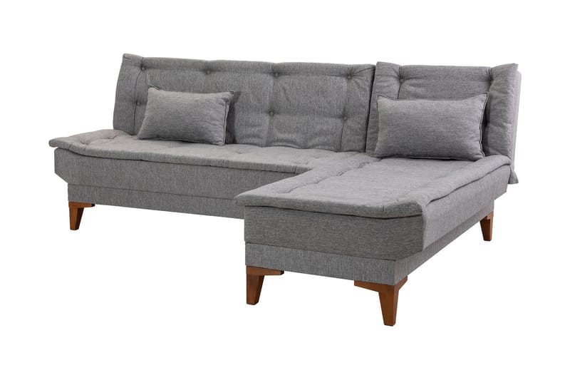 Hunterville Sovesofa m. Chaiselong 4-Pers. 107x205 - Grå - Sovesofaer - Sovesofa chaiselong